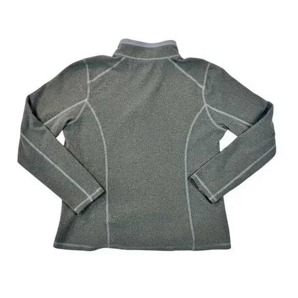 North Face TNF Gray Quarter Zip Fleece Pullover Women's Large Outdoor Gorpcore - Picture 2 of 13